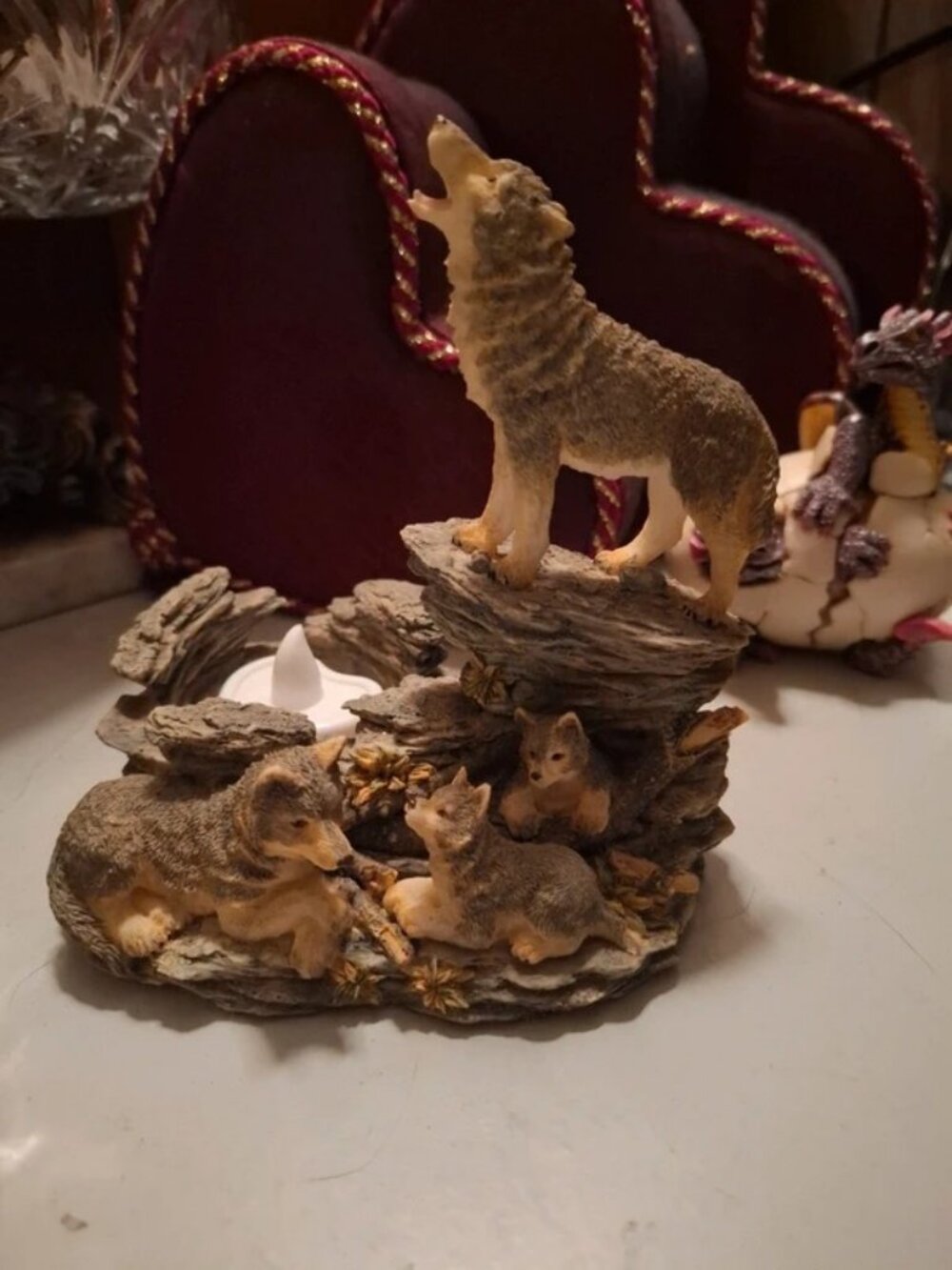 Decorative Wolves Candle Holder perfect for gift
